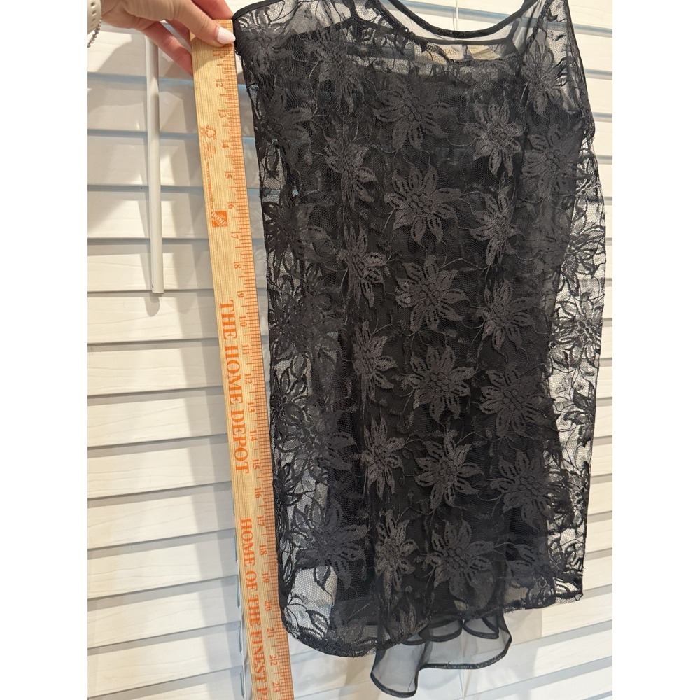 Vintage Victoria's Secret Gold Label Sheer Black Lace Teddy Small Dark Romantic - Picture 9 of 9